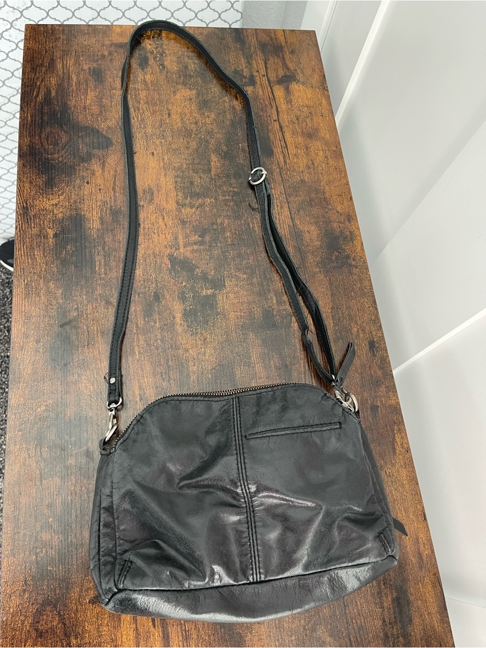 The Sak Black Leather Crossbody Bag